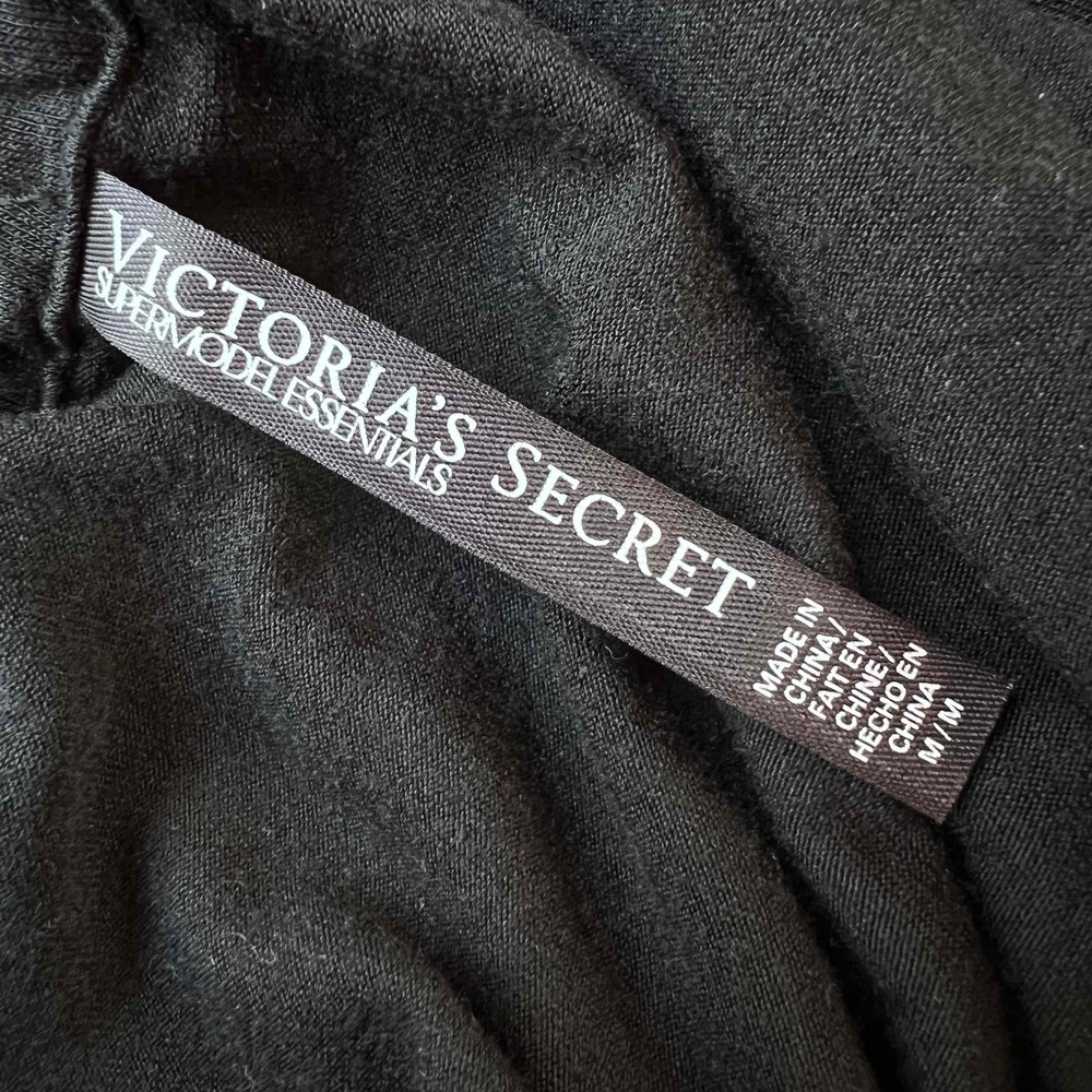 Victoria's Secret Black Medium Sleeveless Solid Color Gathered Waist Maxi Dress - Picture 8 of 10